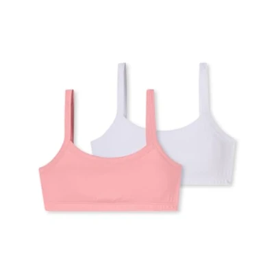 Abbildung von Schiesser 2PACK Fresh VIBE Bustier für Kinder, Größe: 140, Weiss rosa