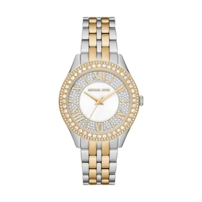 Abbildung von Michael Kors Harlowe Watch Uhr silvercoloured/goldcoloured, Damen, Größe: One Size, Silver coloured/gold coloured