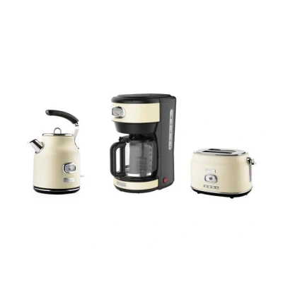 Abbildung von Westinghouse Toaster Retro Frühstücksset, 2 kurze Schlitze, für Scheiben, 815 W, Wasserkocher 1,7 L Volumen &amp; Filterkaffeemaschine