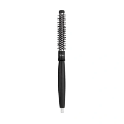 Abbildung von Termix professionelle Haarbürste. Thermische Rundhaarbürste mit Aluminiumrohr, um die Wärme zu speichern und Trocknungszeit verkürzen. Farbe: Schwarz. Durchmesser: 12 cm.