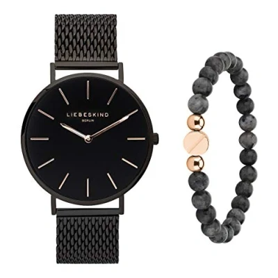 Abbildung von Liebeskind Berlin UHR &amp; Armband SET Uhr, Damen, Größe: One Size, Schwarz