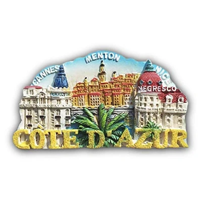 Abbildung von Wedare Magnet Souvenir Cannes Frankreich Cote D&#039;Azur 3D Kühlschrankmagnet Tourist Souvenirs Aufkleber, Home &amp; Küche Dekoration Aus China