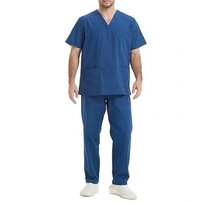 Abbildung von MISEMIYA Unisex Schrubb Set Medizinische Uniform mit Oberteil und Hose ref.6801 6802 XX Large, Marineblau