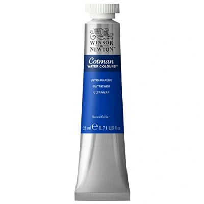 Abbildung von Winsor &amp; Newton 0308660 Cotman Aquarellfarbe mit ausgezeichneter Transparenz, Farbkraft und Verarbeitungseigenschaften, Wasserfarbe 21ml Tube Ultramarin