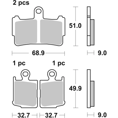 Abbildung von TRW Sinter Street MCB828SV Bremsbelagsatz