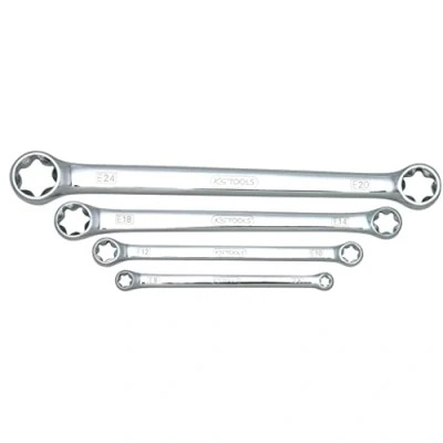 Abbildung von KS TOOLS 518.0860 Doppel Ringschlüsselsatz E6, E24 Chrom Vanadium Stahl