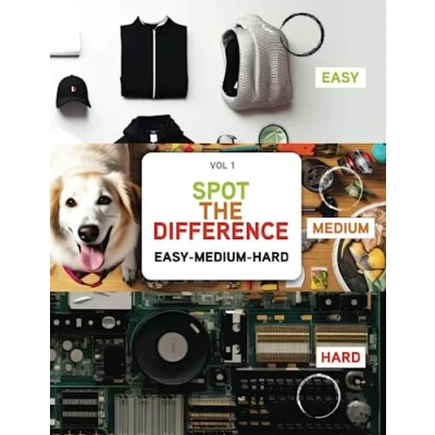 Abbildung von Spot the Difference Book for Adults Vol 1: Easy, Medium and Hard: Large Print Puzzle Books, Adults, Teens Kids (Spot ... Adults: Hard, Band 1)