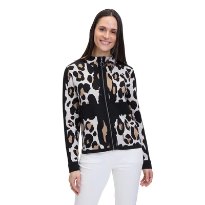 Abbildung von Betty Barclay FEIN MIT Jacquard Strickjacke, Damen, Größe: 42, Patch nature black