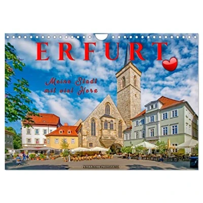 Abbildung von Erfurt meine Stadt mit viel Herz (Wandkalender 2025 DIN A4 quer), CALVENDO Monatskalender