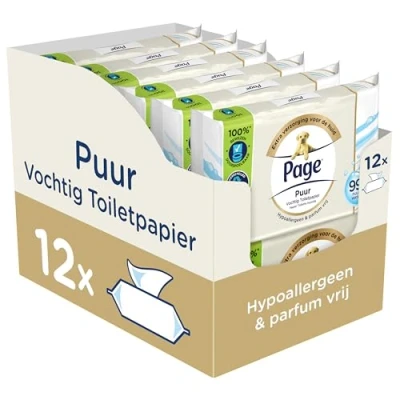 Abbildung von Page Feuchtes Toilettenpapier Rein 456 Stück 12 x 38 Vorteilspack