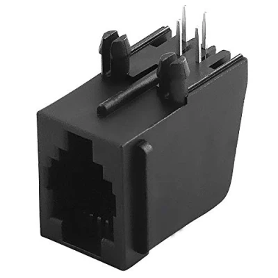 Abbildung von BestPlug Telefon Modular Modem RJ10 Einbau Buchse Terminal weiblich, Schwarz