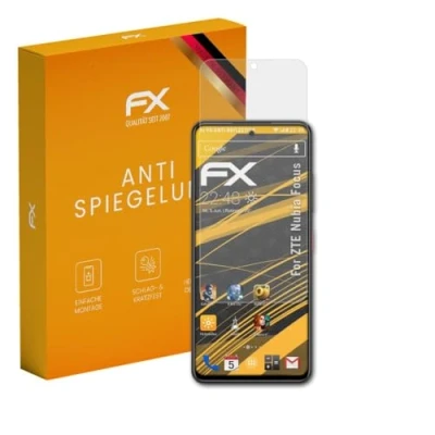 Abbildung von atFoliX Panzerfolie kompatibel mit ZTE Nubia Focus Schutzfolie, entspiegelnde und stoßdämpfende FX Folie (3X)