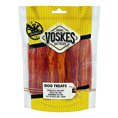 Abbildung von Hundefutter Hühnerfleisch mit Entenfiletstückchen groß Voskes