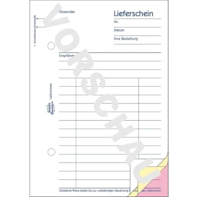 Abbildung von AVERY Zweckform 10 x Formularbuch Lieferschein A6 selbstdurchschreibend 3x40 Blatt