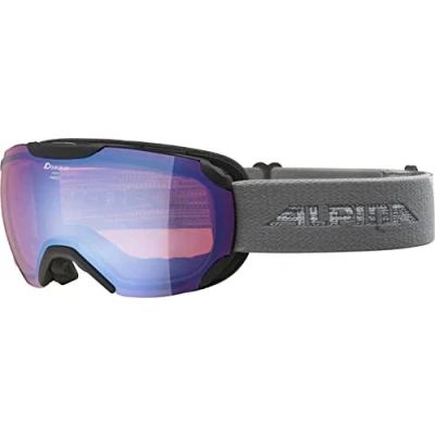 Abbildung von ALPINA PHEOS S Q LITE Verspiegelte, Kontrastverstärkende Skibrille Mit 100% UV Schutz Für Erwachsene, black grey, One Size