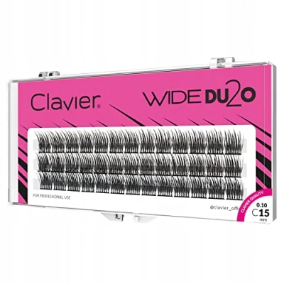 Abbildung von Clavier Künstliche Wimpern in Büscheln WIDE Du2o einem Büschel Verschiedene Längen von 8 bis 14 mm Ultravolumen, für einen perfekten Look (15mm)