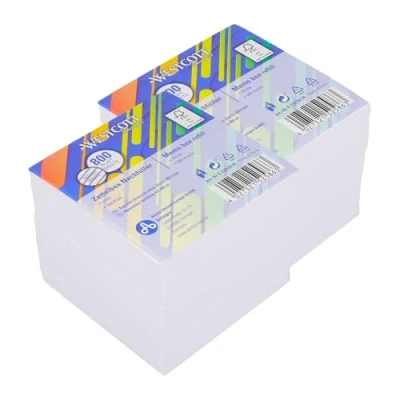 Abbildung von Westcott Notizzettel weiß 800 Blatt Nachfüllpack (2er Set) 2 x Notizblock mit 9 cm großen Blättern in Nachfüllset für Spenderbox FSC zertifiziertes Papier 80g/m² E 1733199 00