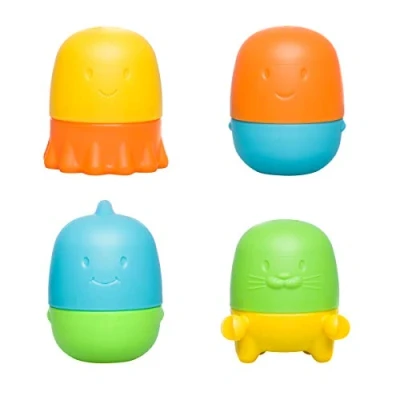 Abbildung von Ubbi Interchangeable Bath Toys for Toddlers and Baby, Colorful Mix Match Baby Accessory, Water Toddler Playtime, Set of 4