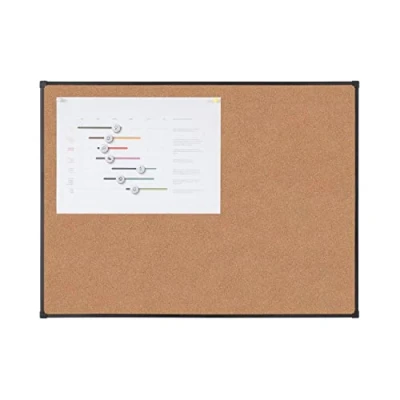 Abbildung von BoardsPlus Economy Korktafel, 104,3 x 73 cm, Rahmen aus schwarzer Tech Legierung