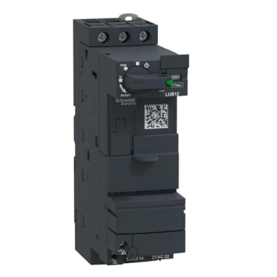 Abbildung von Schneider Electric LUB12 Grundgerät für Direktanlasser, Motorstarter TeSys U, 12A, mit Schraubklemmen 45 x 154 126 mm