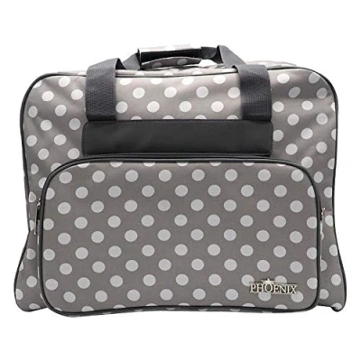 Abbildung von Phönix Nähmaschinentasche Polka Dots grau