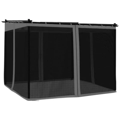 Abbildung von vidaXL Partyzelt Pavillon mit Netzwänden Anthrazit 3x3 m Stahl