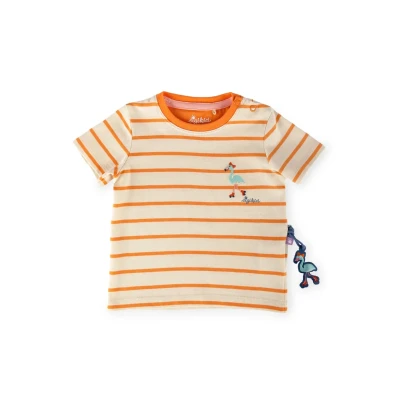 Abbildung von sigikid WILD Flamingo Tshirt print für Kinder, Größe: 86, Creme orange