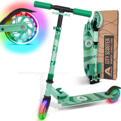 Abbildung von City Scooter Moonracer Leichter Kinderroller mit LED Rollen und Federung