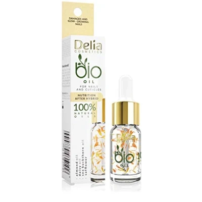 Abbildung von Delia Cosmetics Pflegendes Bio Oil für Nägel &amp; Nagelhaut beschädigte nach der Hybrid Maniküre Regenerierte, wiederhergestellte, aufgehellte, glänzende 100% natürliche Öle 11ml