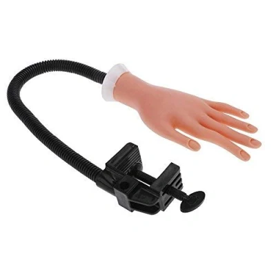 Abbildung von DMZK Nail Art Training Praxis Modell,Silikon Trainer Hand Übungshand mit Spitze