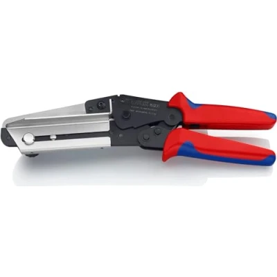 Abbildung von Knipex Schere für Kunststoffe auch Kabelkanäle brüniert, mit Mehrkomponenten Hüllen 275 mm 95 02 21