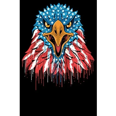 Abbildung von Adler USA Amerika Notizbuch: DIN A5 Blanko 120 Seiten Vereinigte Staaten von Independence Memorial Day America Flagge als Geschenkidee &amp; ... Planer Tagebuch Notizheft Notizblock