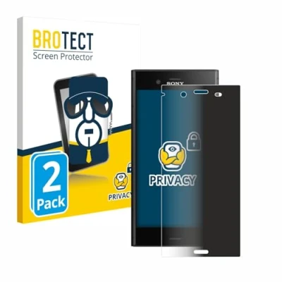 Abbildung von BROTECT (2 Stück Anti Spy Blickschutzfolie für Sony Xperia XZ1 Privacy Screen Protector [Displayschutz Folie, Sichtschutz, Blaulichtfilter]