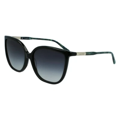 Abbildung von Lacoste Damen L963S 001 Sonnenbrillen Plastik Schwarz Grau Schmetterling Normal Schattiert