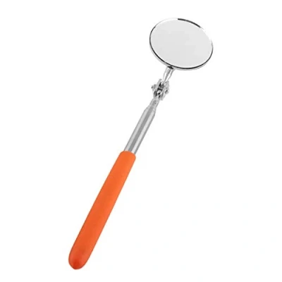 Abbildung von Auto Inspektionsspiegel, Fydun Faltbar Teleskopisch Inspektionsspiegel Erkennungs Runde Linsen Edelstahl Handwerkzeug Ausdehnt Reparatur Teleskop Spiegel (Red Handle Type 50X600mm)