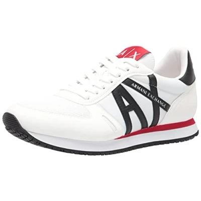 Abbildung von Armani Exchange Sneaker low, Herren, Größe: 46, White/red/blue Schuhe