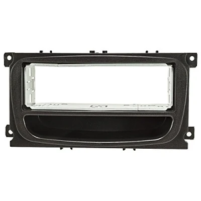 Abbildung von tomzz Audio 2415 129 Radioblende Metallschacht kompatibel mit Ford Focus 2 Mondeo S Max C Galaxy Kuga schwarz Ablagefach