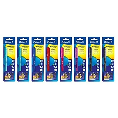 Abbildung von Pelikan 809146 Pelikano Füller Junior, Feder A (für Anfänger), für Rechtshänder, 6 Farben sortiert (keine Farbauswahl möglich!), 1 Stück