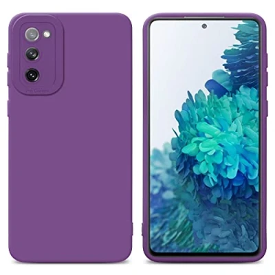 Abbildung von Cadorabo Hülle kompatibel mit Samsung Galaxy S20 FE Schutzhülle TPU Silikon Case Liquid Design Kameraschutz Slim Kratzfest Weiche Gummi Rundumschutz für in Lila