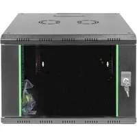 Abbildung von DIGITUS Netzwerk Schrank 19 zoll 7 HE Wandmontage 600 mm Tiefe Traglast 100 kg Unique Serie Glastür Schwarz