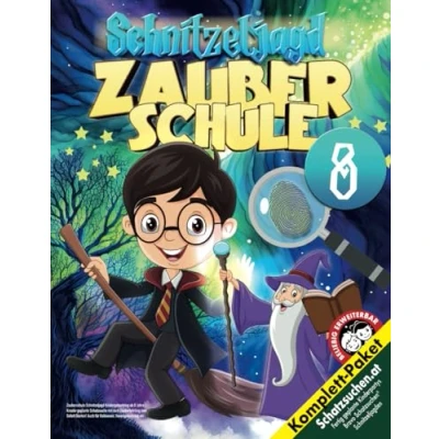 Abbildung von Zauberschule Schnitzeljagd Kindergeburtstag ab 8 Jahre: Kreativ geplante Schatzsuche mit dem Zauberlehrling zum Sofort Starten! Auch für Halloween, Hexengeburtstag etc. (Bravo Schatzsuche)