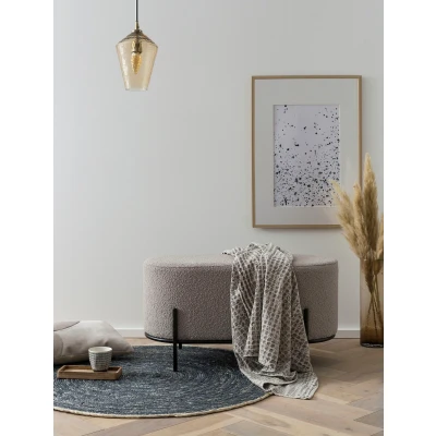 Abbildung von SalesFever Polsterhocker, mit Design Gestell aus schwarzem Metall