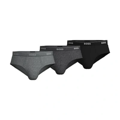 Abbildung von BOSS Herren Reiner Baumwolle, 3er Pack Slip, Anthrazit/Schwarz/Dunkelgrau, X Large