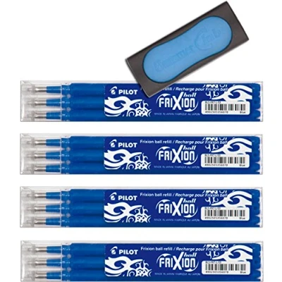 Abbildung von Pilot Tintenrollermine Frixion BLS FR7 L S3 (12 Ersatzmine 0,7 blau + 1 Radierer)