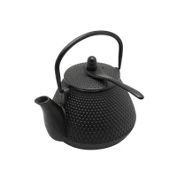 Abbildung von kleine schwarze genoppte gusseiserne Asia Teekanne 0.8 Liter