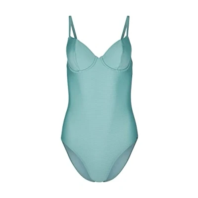 Abbildung von SKINY Damen Rib Seams 080679 Badeanzug, Mineral Blue, 70A