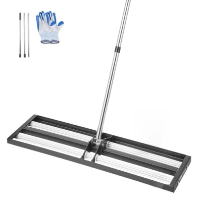 Abbildung von VEVOR Rasenrakel mit Rolle Nivellierrechen Levelingrake Rasenpflege 254x914mm