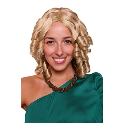 Abbildung von WIG ME UP 6006A 202 Perücke blond hellblond historische Frisur Biedermeier Barock gelockte halblange Haare