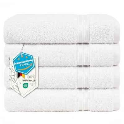 Abbildung von HAMMETEX Handtuch Set &quot;4er Handtücher 50x100 cm, 100% Baumwolle, Weich &amp; Saugstark&quot;, (Set, 4 St., 4)