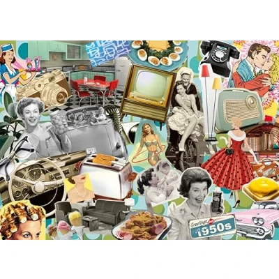Abbildung von Ravensburger Puzzle Die 50er Jahre, 1000 Puzzleteile, Made in Germany